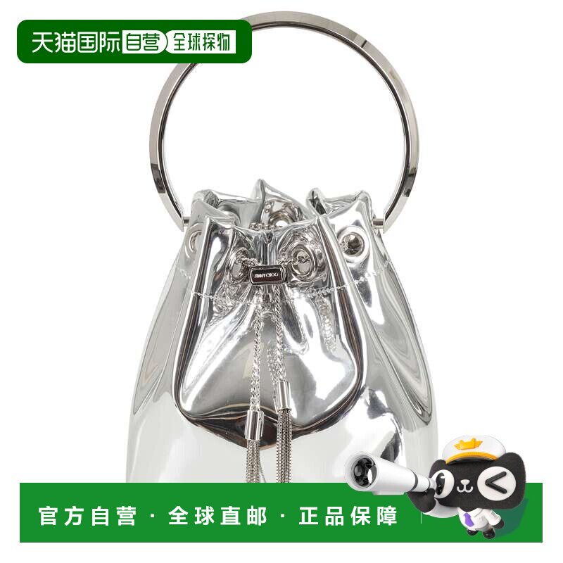 自营jimmy chooSilver Bon Bon金属质感手腕包-灰色 美国奥莱直发