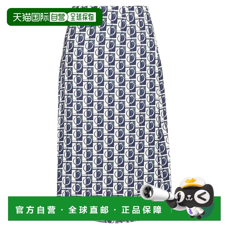 1h可退 【美国直邮】Trussardi女士半身裙中长款徽标休闲百搭 潮