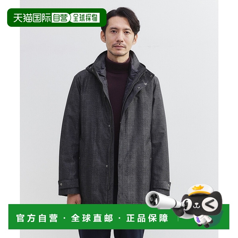 1h可退 日本直邮TAKEO KIKUCHI 菊池武夫 男装 3WAY格纹羽绒内胆