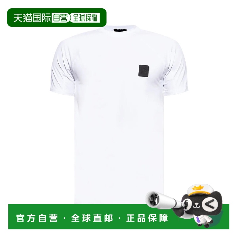 1h可退 香港直邮BALMAIN 男士T恤 BWM351560100WHITE AW2025 白色