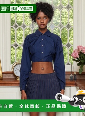 1h可退 香港直邮潮奢 Ami Paris 女士 独家发售蓝色衬衫 SPFSH405