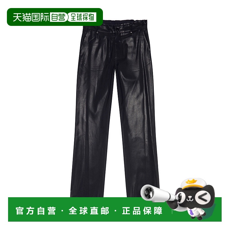 香港直邮DIESEL 男士休闲裤 A163880NKBV9XX AW2024 黑色 腰带环