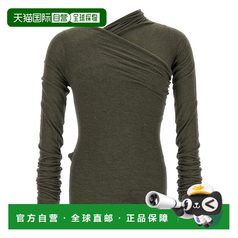 香港直邮RICK OWENS 男士T恤 RU02E1262JR25 AW2025 绿色 Hollywo