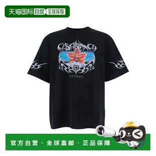 1h可退 香港直邮Casablanca 男士 'Blades' T-Shirt on Front 黑