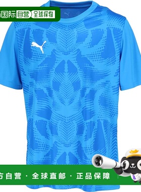 日本直邮Puma Team Multimate 图案比赛衬衫（电光蓝-Puma 白色）
