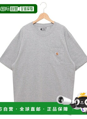 日本直邮Carhartt T 恤工作服口袋短袖 T 恤灰色男士K87 HGY