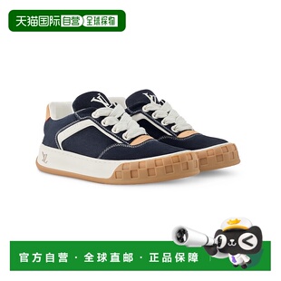 自营1h可退 欧洲直邮LV路易威登 Tilted男士海军蓝小牛皮logo标识