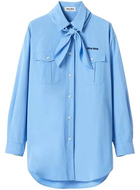 MIU MIU 女士衬衫 MK1918SOOO10RGF0013AZZURRO SS2025