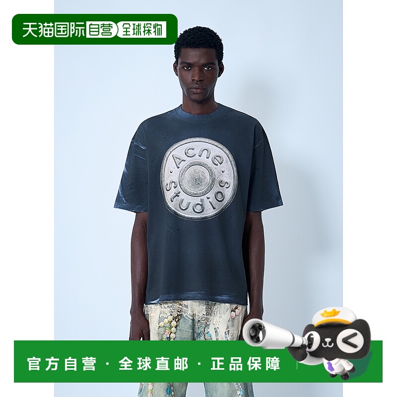 1h可退 香港直邮潮奢 Acne Studios 艾克妮 男士 徽标图案T恤 CL0