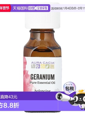 香港直邮Aura Cacia,全精油，天竺葵，0.5 盎司（15 毫升）喷雾
