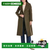 绿色 自营Barbour Reva羊毛混纺军大衣 美国奥莱直发