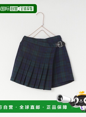 1h可退 日本直邮LOWRYS FARM 儿童拼接格纹假两件短裤 150285