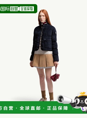 自营欧洲直邮Moncler/盟可睐 Essarts 短款灯芯绒羽绒服，带编织