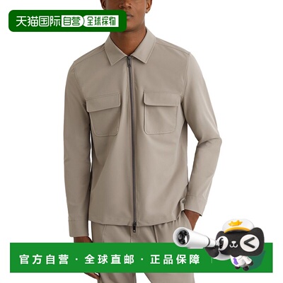 自营Reiss Ascend Technical拉链T休闲衬衫-棕色 美国奥莱直发