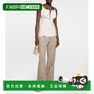 香港直邮潮奢 white白色 TOTÊME 褶皱真丝上衣 舒适 女士 1h可退