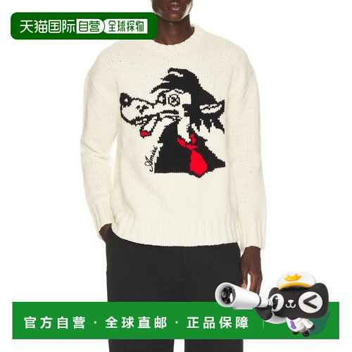 1h可退 香港直邮AMIRI 男士 Smoking 狼毛衣 AM426KN053 beige米