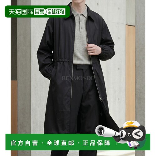 韩国直邮AURALEE A24SC01SL 硬捻涤纶缎面层压拉链外套 男装外套