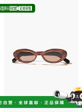 1h可退 香港直邮潮奢 ZIMMERMANN 女士 椭圆框印花醋纤太阳眼镜 4