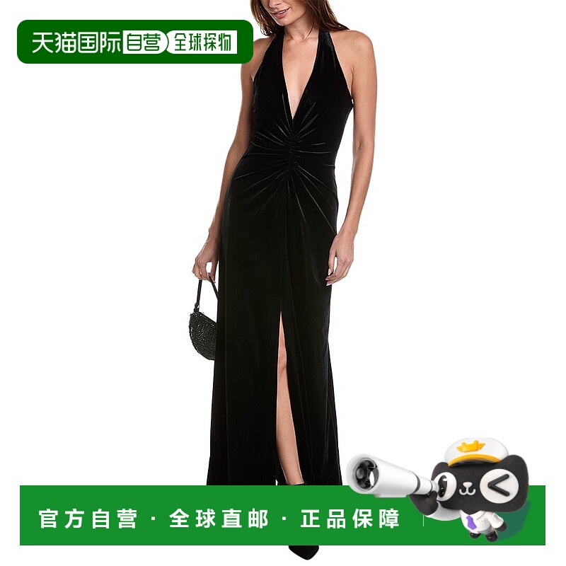 自营Halston Rebecca礼服-黑色 美国奥莱直发