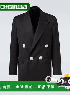 1h可退 香港直邮Simone Rocha 蒙娜 罗莎 男士 精饰双排扣西装外