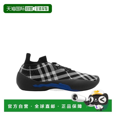 香港直邮BURBERRY 男士运动鞋 80993231 SS2025 黑色 Neptune格纹