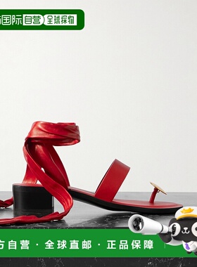 1h可退 香港直邮潮奢 The Row 女士 松紧带精饰皮质凉鞋 F1498L74