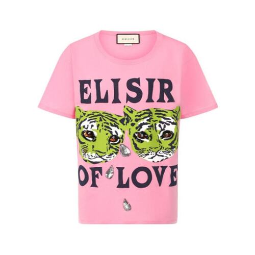 Gucci 老虎印花短袖T恤 492347XJBHQ