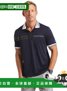 自营 Nautica Mens Navtech Classic Fit Polo - navy 美国奥莱直