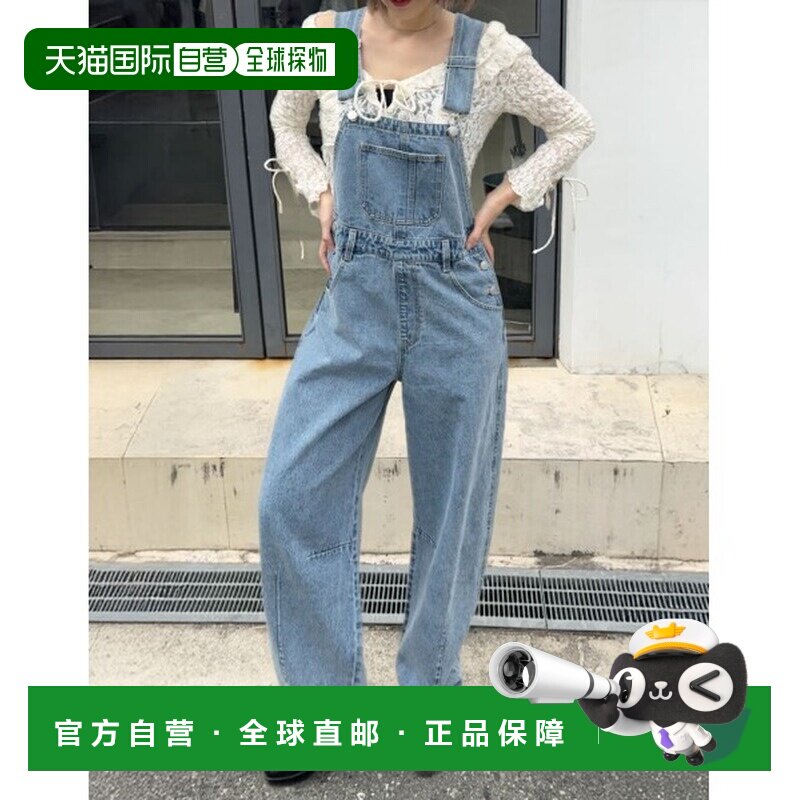 1h可退 日本直邮Re:EDIT 女士低高身长适用曲线设计牛仔背带裤 13