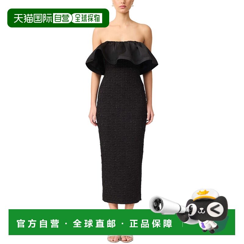 自营ELLIATT Dandelione Midi Dress - black 美国奥莱直发连衣裙图片