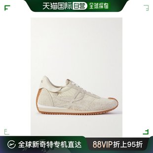 Flow 男士 罗意威 香港直邮潮奢 Runner LOEWE 皮革边磨面绒面革尼