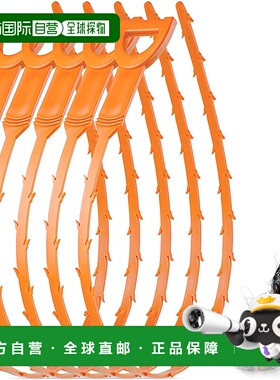 自营 zulay kitchen5 件装长柔性管道蛇形排水管堵塞器 - 橙色 美