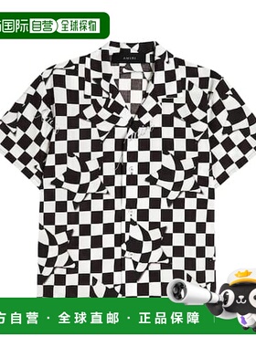 1h可退 香港直邮AMIRI 男童 格纹棉质保龄球衬衫童装 colorful花