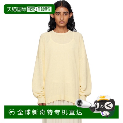 1h可退 香港直邮The Frankie Shop 女士 黄色 Basel Crewneck 针