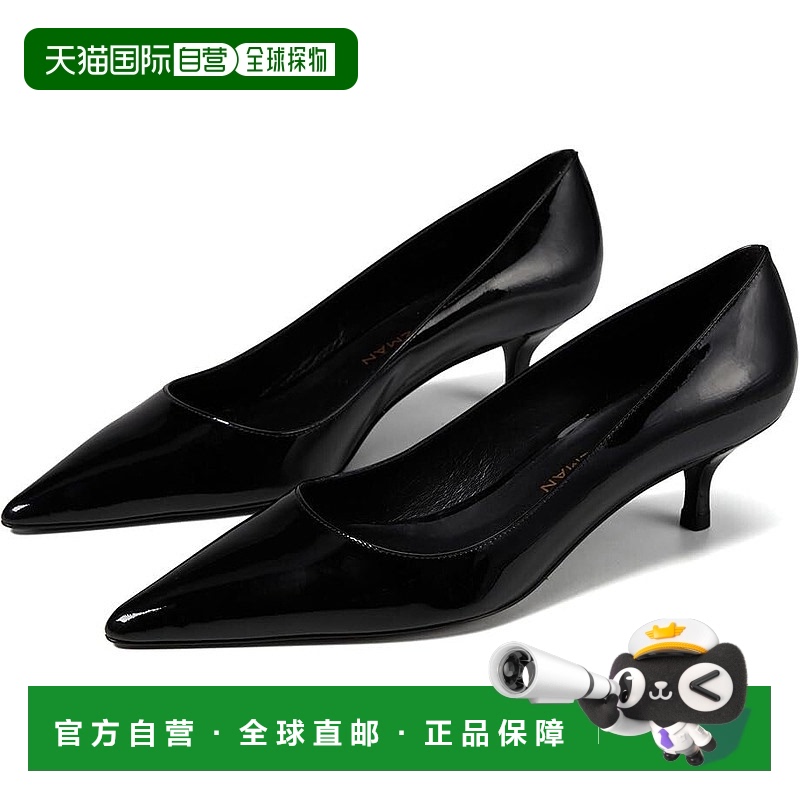 自营Stuart Weitzman Stuart Pump女式黑色尖头小猫高跟鞋ZOGG448