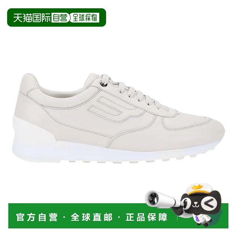 自营 Bally Gismo 6239589 Men's Dusty White Calf Plain Leathe