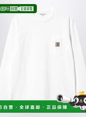 1h可退 香港直邮CARHARTT WIP 男士 L/S 白色口袋T恤 I03043702XX