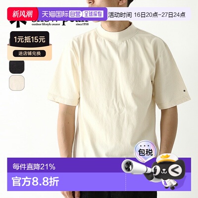 日本直邮Snow Peak 服饰再生棉厚重高领T恤男式 TS-22SU402R 短袖