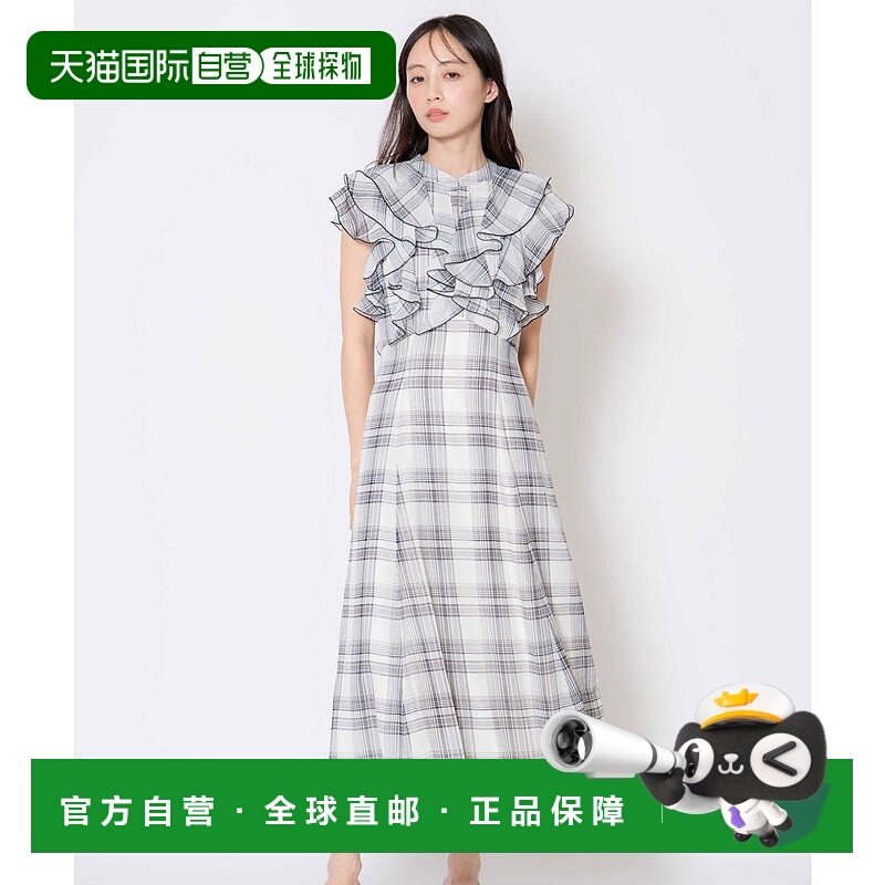 日本直邮Noela 格纹荷叶边连衣裙 [N05236EW017643]