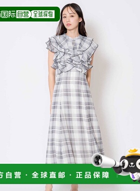 日本直邮Noela 格纹荷叶边连衣裙 [N05236EW017643]