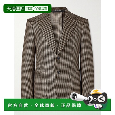 1h可退 香港直邮Tom Ford 汤姆 福特 男士 Shelton 羊毛真丝亚麻