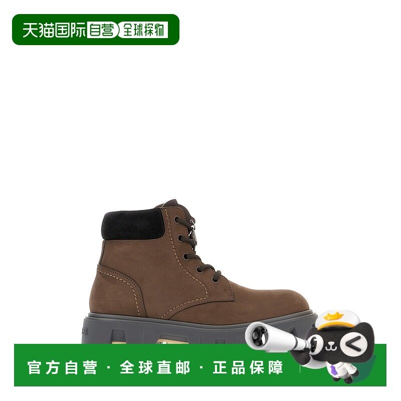 1h可退 香港直邮Moncler 盟可睐 男士 Peak 棕色绒面革短靴 4F000,流行男鞋,时装靴,淘宝优惠券,粉丝福利购,淘宝优惠卷