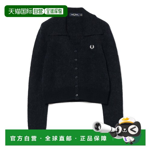 日本直邮FRED PERRY 女士 brushed质感开襟针织开衫 61151416060