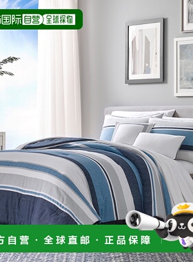 自营 Nautica Westport Navy King Comforter-Sham Bonus Set -
