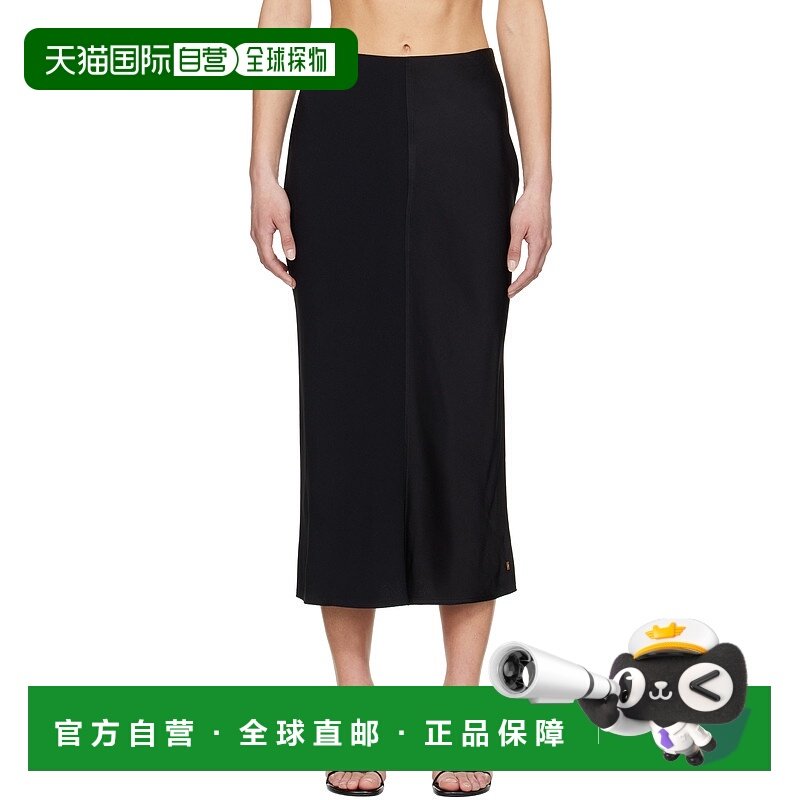 1h可退 香港直邮潮奢 Ami Paris 女士 黑色 Straight 半身裙 FSK2