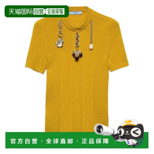 香港直邮PRADA 女士T恤 P24V2L17ZESOOOF0037 SS2026 黄色