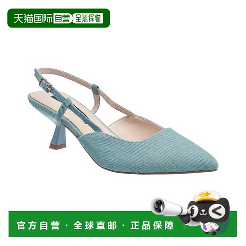 自营french connection法国连接女士艾米小猫高跟鞋-牛仔布 美国