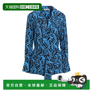 香港直邮Chloe 蔻依 女士 真丝上衣 blue蓝色 舒适时尚女装