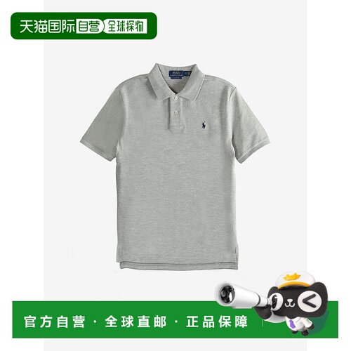 自营 RALPH LAUREN拉夫劳伦logo纯色男孩短袖网眼翻领衫