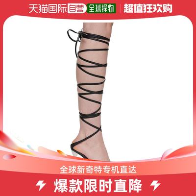 香港直邮潮奢 AREA 女士黑色 Sergio Rossi 联名 Shibari 凉鞋